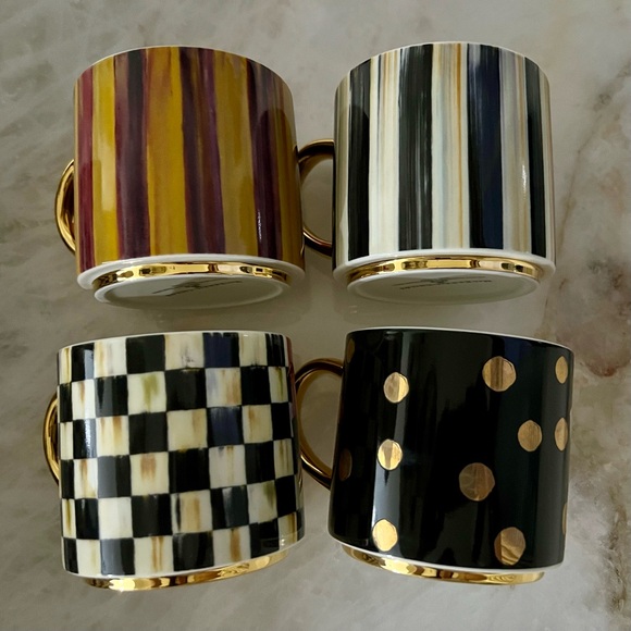 NWOT Rare MacKenzie-Childs Rare Courtly Check Nutcracker Mug Tower Stackable - Picture 3 of 8